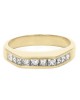 Princess Diamond 3 Sided Ring in Yellow Gold